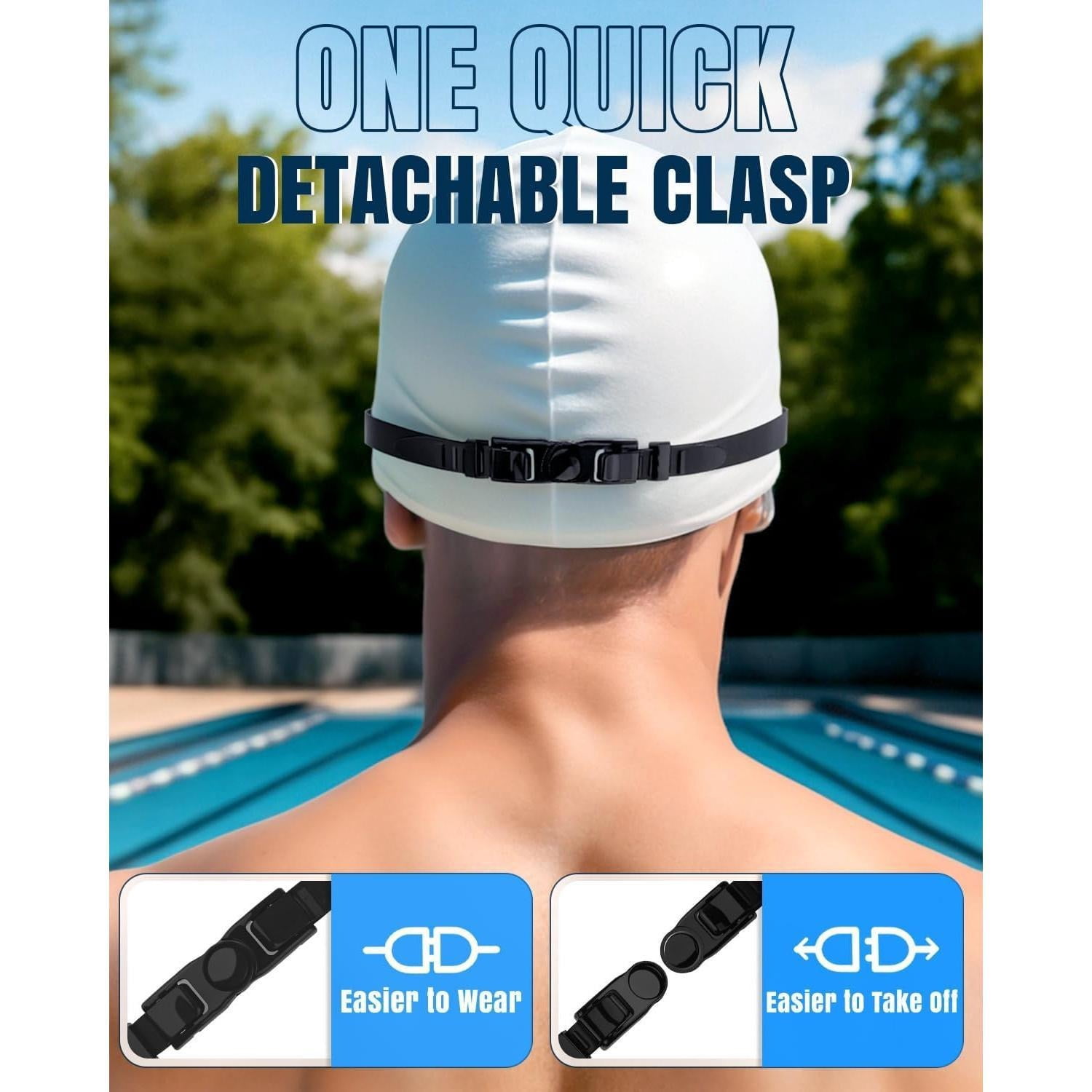 Swim Goggles 2 Pack for Adults with Earplugs & Nose Clip Anti-Fog Full-Coverage 180 °   Wide View