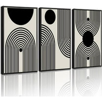 FCCUYE 11x14in Black Abstract Boho d Wall Art Decor Bohemian Canvas Prints Ready To Hang - Black d