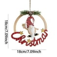 thumbnail image 3 of Adornos navideños Adornos de madera Colgantes de Papá Noel y renos Accesorios festivos para el árbol, 3 of 8