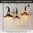 thumbnail image 6 of Brainybites Lighted Witch Hat Hanging Chime Halloween Decor Outdoor Porch LED, 6 of 10