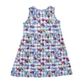 thumbnail image 3 of Girls Dress Plaid Bow Cherry Sleeveless Dress for Girls Hem A-Line Casual Sundress, 3 of 7