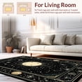 thumbnail image 2 of Flatwoven High Traffic Area Rug, Whimsical Gothic Lace Inspired Texture, Non Slip, Stain Resistant, Washable Area Rugs for Living Room, Bedroom(Black, 5X7), 2 of 8