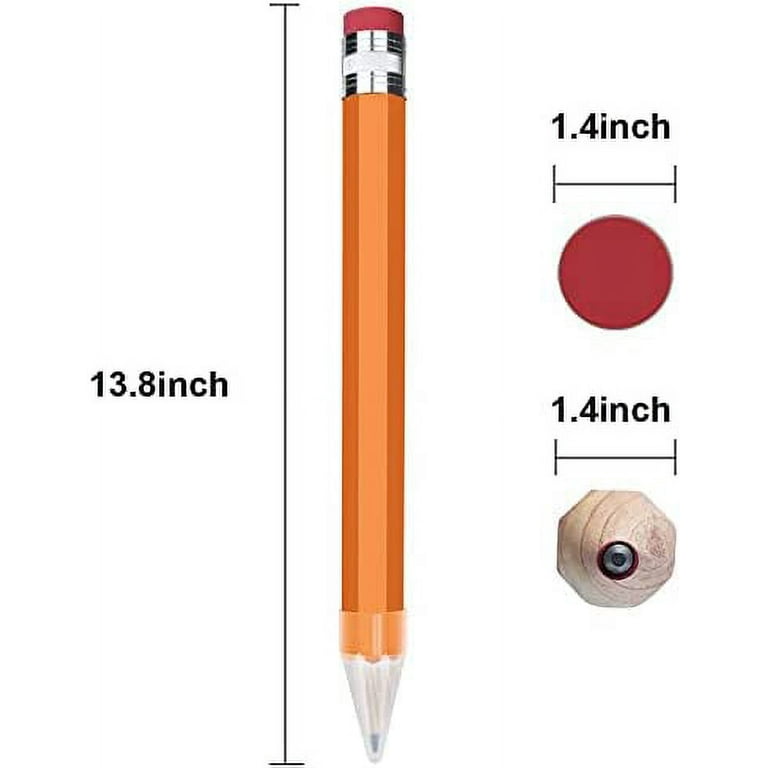 Giant Pencils for Prop/Gifts/Decor - 14 Inch Wooden Big Novelty Pencil with  Cap for Schools And