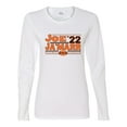 thumbnail image 2 of Wild Bobby Cincinnati Football Joe Ja'Marr 22 Sports Women Graphic Long Sleeve T-Shirt, White, Small, 2 of 5