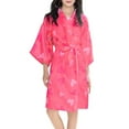 thumbnail image 4 of ATOGUTA Girls Kids Satin Robe for Wedding Spa Party Hot Pink, Size 2T-11, 4 of 9