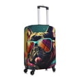 thumbnail image 3 of Daiia Retro Bulldog Sunglasses Luggage Cover, Thickened Washable Travel Luggage Covers, Elastic Unique Baggage Covers for 18-20 inch Luggage-Small, 3 of 9