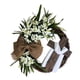 thumbnail image 5 of Corona de cruz de Pascua, corona para puerta de entrada, guirnalda decorativa, flores artificiales para 40cm Blanco, 5 of 9