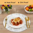 thumbnail image 4 of White Marble Round 15 Inch Placemats Set of 4, Modern Abstract Art Ink Painting HeatResistant Non Slip Place Mats for Dining Table, Wipeable Braided Kitchen Table Mats for Housewarming, 4 of 9