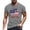 Grey, variant on Mens T Shirts Fashion July Celebration Print Mens Spring Shirt,Army Green,S
