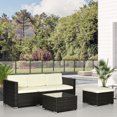 thumbnail image 1 of Stylish Brown Rattan Wicker 3 Piece Outdoor Furniture Set For Relaxation, 1 of 7