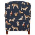 thumbnail image 4 of Bowery Hill Happy Dog Fabric Recliner with Two Matching Pillows in Navy Blue, 4 of 9