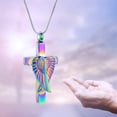 thumbnail image 4 of Angel Wings Cremation Jewelry for Ashes Cross Urn Necklace Memorial Necklace for Human Ashes of Loved Ones Keepsake Pendant for Men Women, 4 of 9