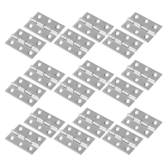 COMPUKAS Compukas Heavy Duty Cabinet Hinges, Stainless Steel, Silent Door, Plated Silver, 45Pcs