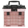 thumbnail image 2 of Stalwart Portable Tool Box with Drawers - Small Hardware Organizer (Pink), 2 of 6