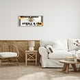 thumbnail image 2 of Stupell Industries Fresh Honey Bumble & Co. Advertisement Sunflowers Bee Graphic Art Gray Framed Art Print Wall Art, 30x13, by Kim Allen, 2 of 7