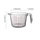 thumbnail image 3 of Pisexur Batería de cocina Jarra medidora de vidrio de 1000 ml con asa, resistente al calor, de gran capacidad, para cocina, hornear, cocinar, mezclar leche y huevos. para la cocina del hogar, 3 of 6