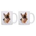 thumbnail image 1 of ThisWear Dog Lovers Gifts Shepherd Face German Shepherd Cup Set K9 Gifts 11 ounce 2 Pack Coffee Mugs, 1 of 4