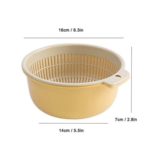 Fruit Basket,Double Layer Vegetable Washing Vegetable Washing Basket
