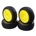 thumbnail image 1 of 4x Pneus et Roues en Caoutchouc pour 1:8 RC, Jaune, 1 of 6