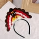 thumbnail image 4 of Diadema de pavo Hugo accesorios para el cabello decoraciones de Halloween marrón, 4 of 7