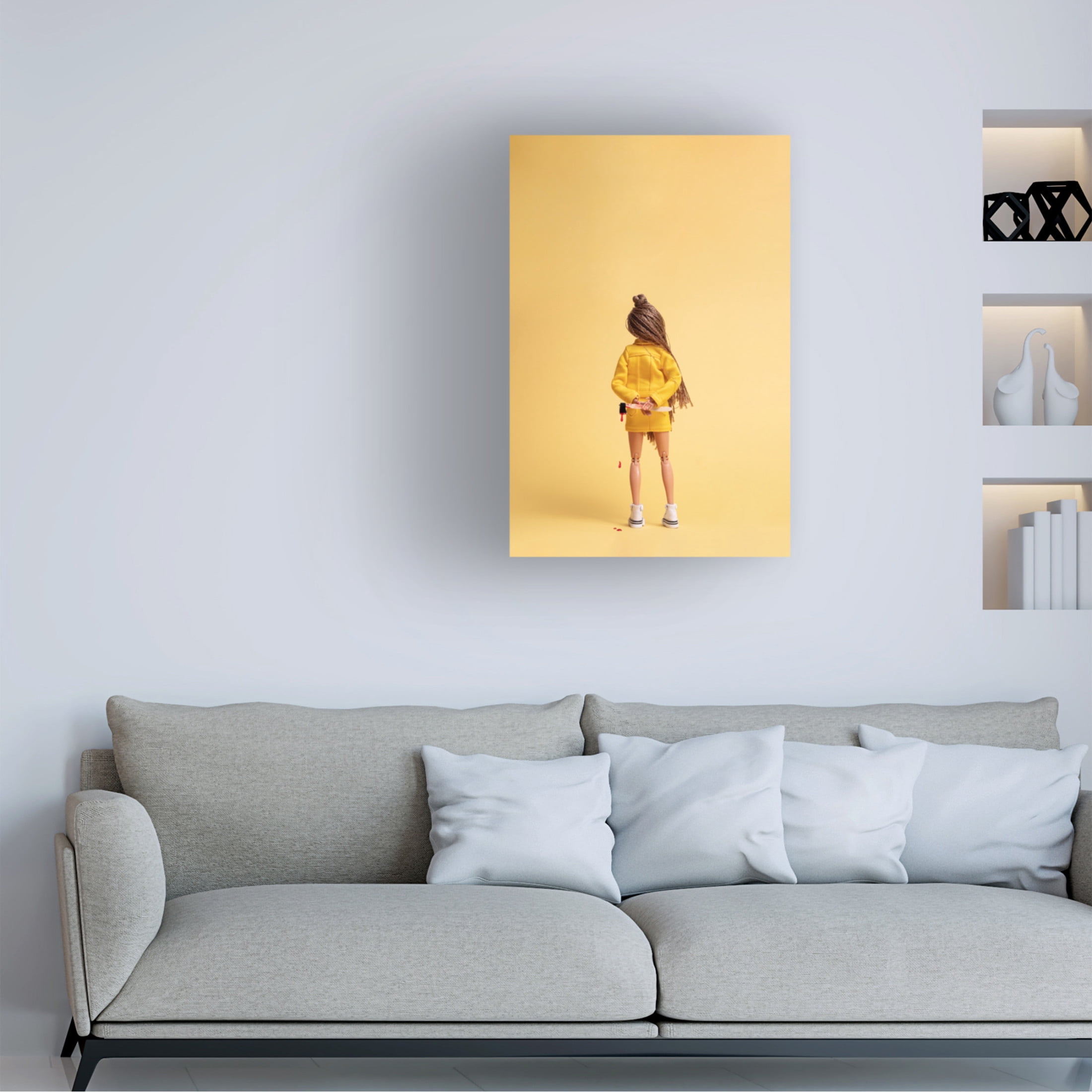 Canvas Wall Art - Julia Ramiro 'Assassin Barbara' Wall Art for Living Room, Bedroom, or Office D?cor by Trademark Fine Art - 16 x 24 Inches