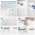 thumbnail image 4 of No Hook Shower Curtain, Navy Blue Floral Shower Curtains for Bathroom with See Through Top Window, Spring Flowers Butterflies Watercolor Waterproof & Washable Bath Curtain Stand Up Stall 36"x72", 4 of 9