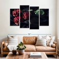 thumbnail image 2 of Elephant Stock Roses Of Despair Wall Art - Horizontal Multi Panel Canvas - Living Room Wall Decor - Gothic Multi Panel - Black And Red Decor - 68" x 42", 2 of 8