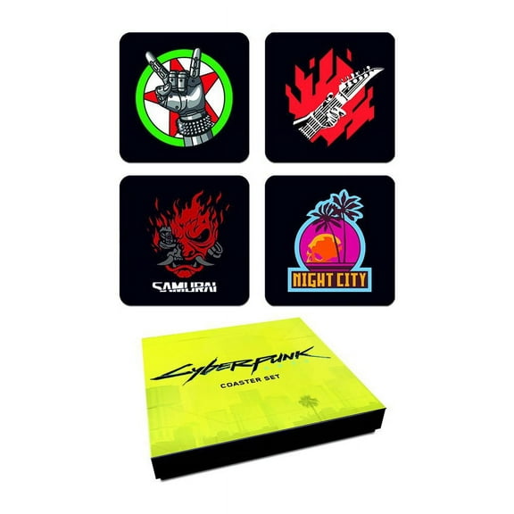Cyberpunk 2077 4 Piece Coaster Set