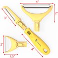 thumbnail image 7 of Mr&Mrs White Vegetable Peeler Set Yellow Potato Peelers Kitchen Julienne Veggie Peeler, 7 of 7