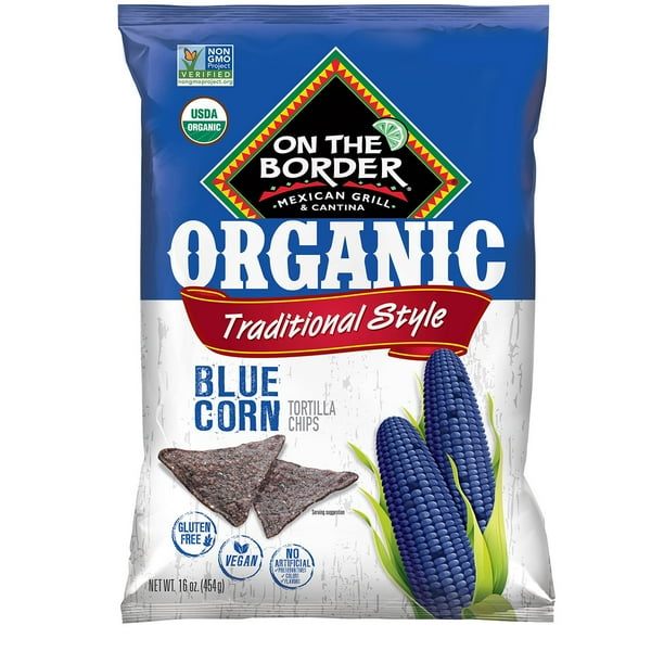 On The Border Organic Blue Corn Tortilla Chip (16 Ounce)