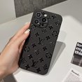 thumbnail image 1 of Funda Blanca Negra Para Teléfono iPhone 14ProMax 11 12 13 Pro Max 7 8 Plus X XR XS Protectora Completa Carta De Lujo V Nuevo Patrón Gao Jiahui unisex, 1 of 2