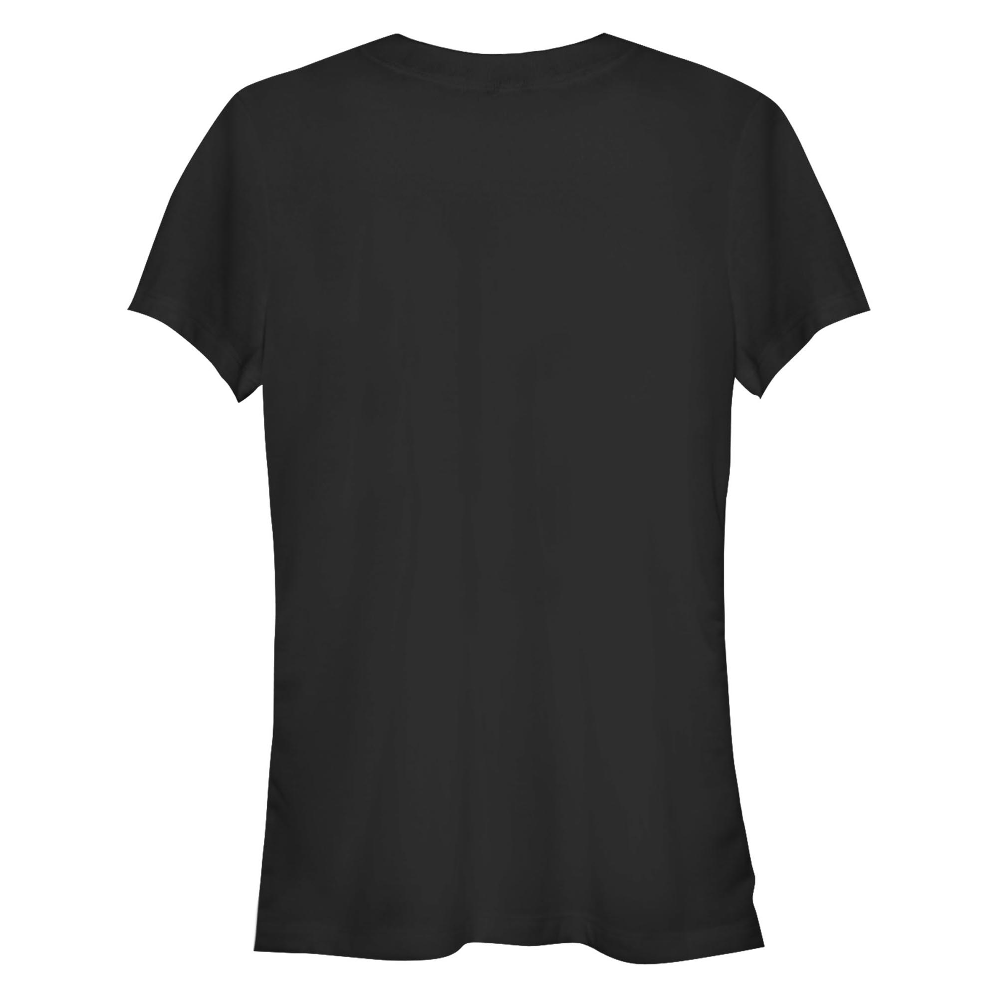 Junior's CHIN UP Like a Girl  Graphic Tee Black Small - image 2 of 3