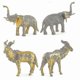 thumbnail image 4 of Zoo Toy Elephant, Giraffe, Lion And Tiger Golden Animal Doll Wild Jungle Animal Set 12-piece Set Banmo, 4 of 5