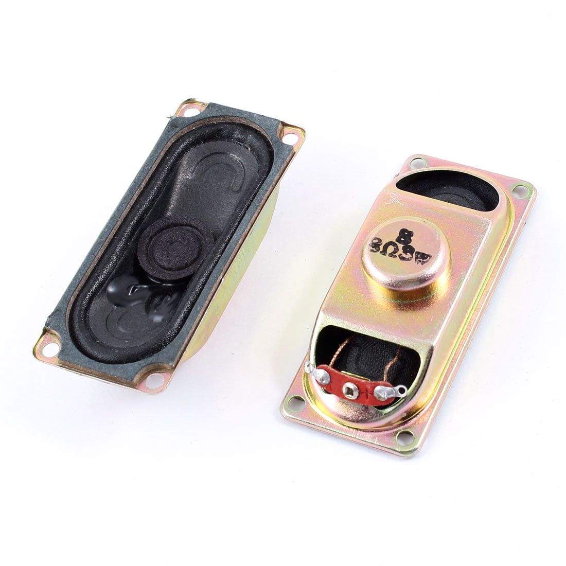 Haut-parleurs 8W 8 Ohm - 2 Pièces - Coque Plastique Rectangle - Pour TV/PC - Marque Uxcell