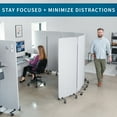 thumbnail image 5 of VIVO Gray 24 x 66 inch Mobile Privacy Panel Office Partition on Wheels, 5 of 8