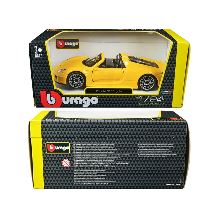 ミニカー Bburago Porsche 918 Spyder 1/24 Porsche 918 Spyder Convertible Red 1/24 Diecast Model Car by