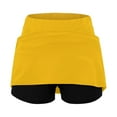 thumbnail image 4 of acuever Under $ 10 Womens Skorts with Pockets Tummy Control Plus Size Skorts High Waist Athletic Sports Pants Skirt Casual Shorts Women's Yellow Shorts Women's Blending Jumpsuit M, 4 of 5