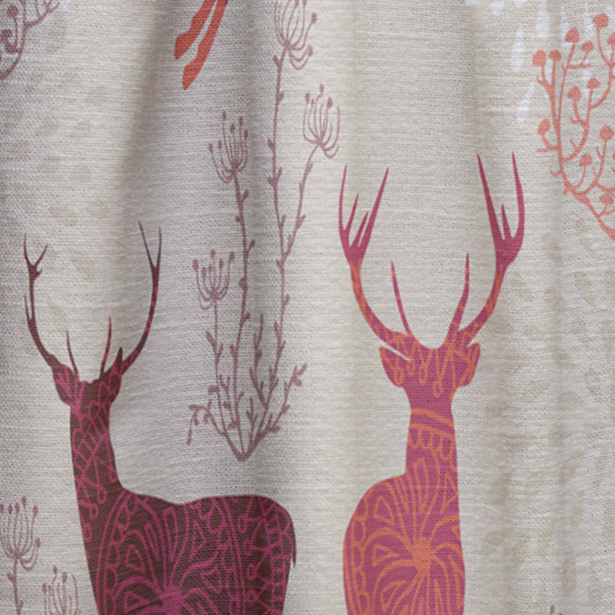 Designart 'Christmas Deers Patterned' Animals Curtain Panel