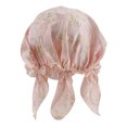 thumbnail image 1 of Sombrero de quimioterapia de seda natural Sleep Night Head Cover Bonnet para el cabello Protección de la belleza Wrap Stretch Flower Hat - Rosado Sunnimix Gorro de seda, 1 of 10