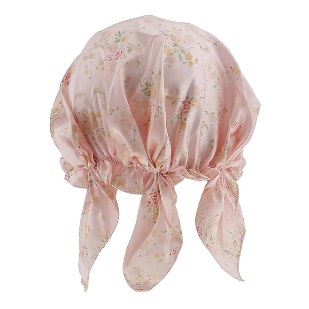 Sombrero de Seda de Noche para Dormir Cubierta de Cabeza de de Cabello - Rosado, A Sunnimix Gorro de seda