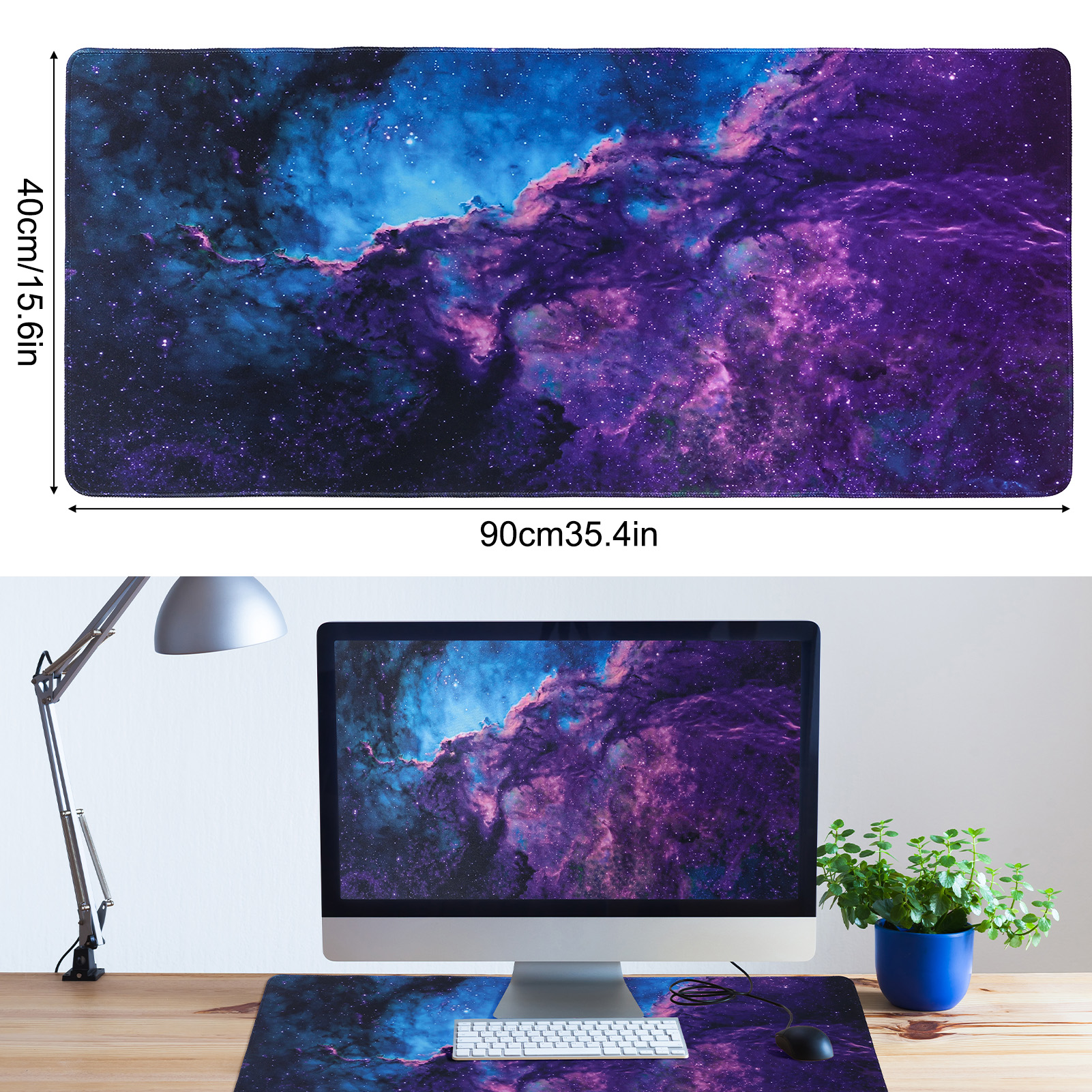Sixwipe Large Topographic Mouse Pad, 35.4 x 15.6 Inch photo 2