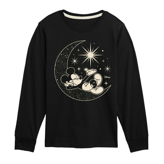 Disney - Mickey On Celestial Moon - Toddler & Youth Long Sleeve Graphic T-Shirt