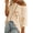 Z-Beige, variant on Shine Up Crochet Beach Coverups Women Swimsuits Summer Short Sleeve Blouses Knit Hollow Out Tops