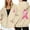 Beige, variant on Hpapadks Zip Up Hoodie Women Pink Ribbon Breast Cancer Awareness Hoodies Long Sleeve Jacket with Pockets Beige L