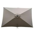 thumbnail image 4 of Topcobe 6 x 9ft Patio Umbrella Outdoor Waterproof Umbrella with Crank and Push Button Tilt without flap for Garden, Outdoor Table Umbrella for Balcony, Yard, Backyard, Brown, 4 of 7