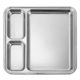 thumbnail image 5 of 1 plato de acero inoxidable plato dividido para el hogar plato de fruta plato de desayuno HOMEMAXS 12839444-MX, 5 of 6