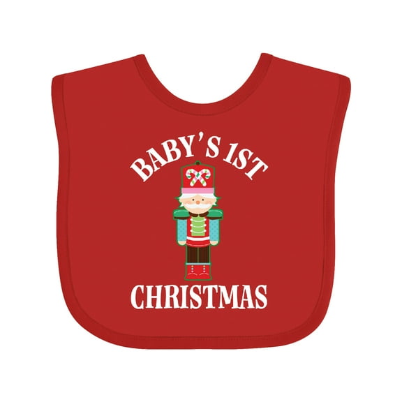 Inktastic Babys 1st Christmas Nutcracker Boys or Girls Baby Bib