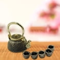 thumbnail image 2 of con tazas Taza de té Juguete 1/12 Juego de té Tetera en miniatura Muñeca Juguete Suministros Té Dorado, 2 of 8