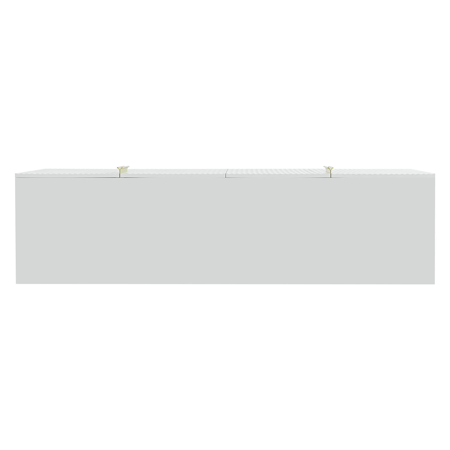 Kepooman 60" 4 Doors Buffet Cabinet, Storage Sideboard Buffet Cabinet with Gold Metal Handle for Living Room, White Kepooman 60" 4 Doors Buffet Cabinet, Storage Sideboard Buffet Cabinet with Gold Metal Handle for Living Room, White