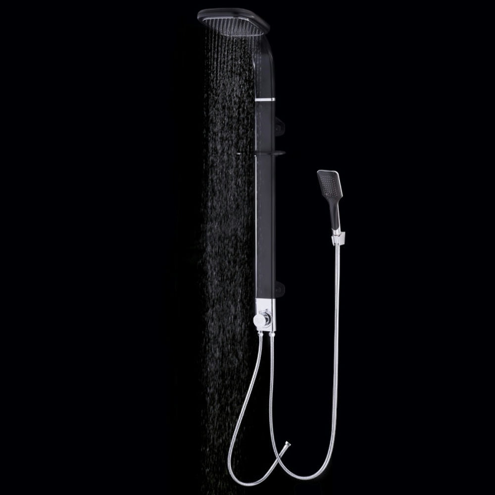 Finihen Shower Panel, Shower Panel Tower System, 43 Inch Aluminium Alloy Shower Panel with Shower Head, Black Finihen Shower Panel, Shower Panel Tower System, 43 Inch Aluminium Alloy Shower Panel with Shower Head, Black